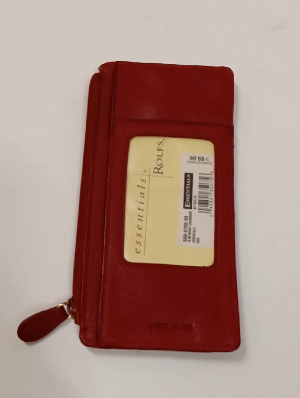 NWT Vintage Rolfs Red Leather Credit Card Wallet
